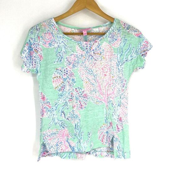 Lilly Pulitzer T Shirt Mikela Fansea - Picture 1 of 6